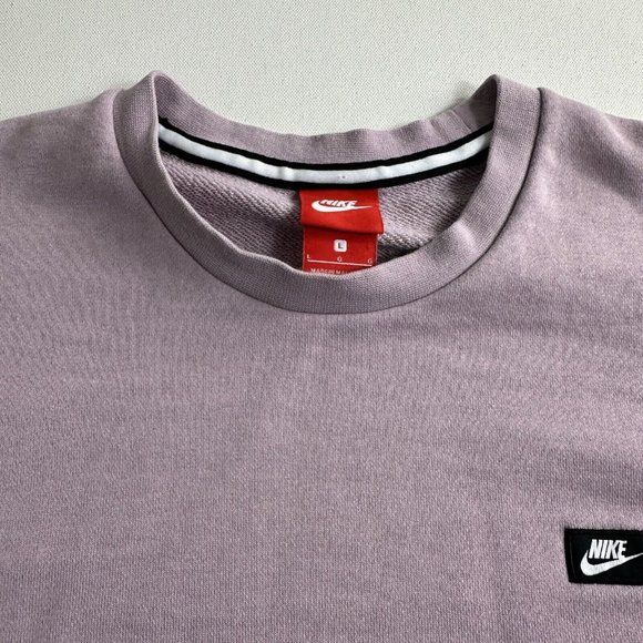 AUTHENTIC NIKE MODERN CREW FRONT MID POCKET SWEATSHIRT S/S PURPLE TOP 886910-694 - Picture 6 of 10